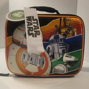 Star Wars Disney Thermos Insulated Soft Lunch Box Blue R2-D2 BB-8 R2D2 NWT